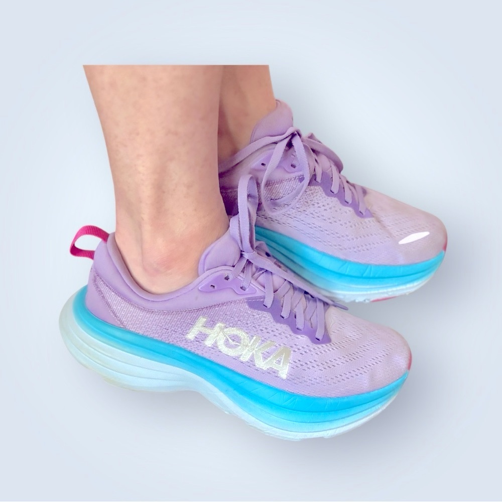Hoka Women's Lavender and Aqua Athletic Shoes